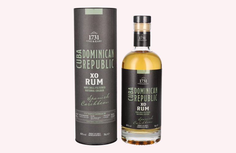 1731 Fine & Rare CUBA DOMINICAN REPUBLIC XO Spanish Caribbean Rum 46% Vol. 0,7l in Geschenkbox