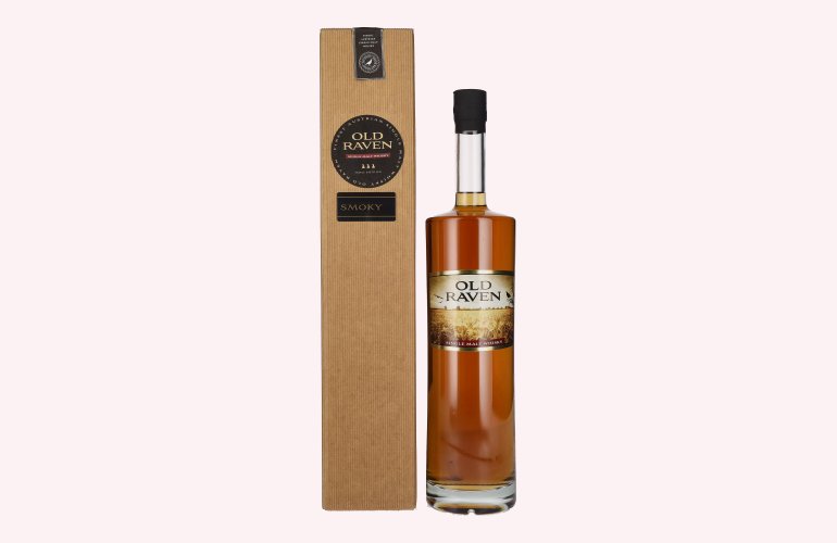 Old Raven Triple Distilled Single Malt Whisky SMOKY 41,2% Vol. 1,5l in Geschenkbox