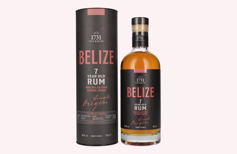 1731 Fine & Rare BELIZE 7 Years Old Single Origin Rum 46% Vol. 0,7l in Geschenkbox