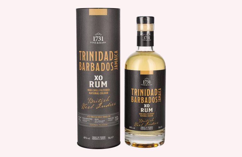 1731 Fine & Rare TRINIDAD BARBADOS JAMAICA XO British West Indies Rum 46% Vol. 0,7l in Geschenkbox