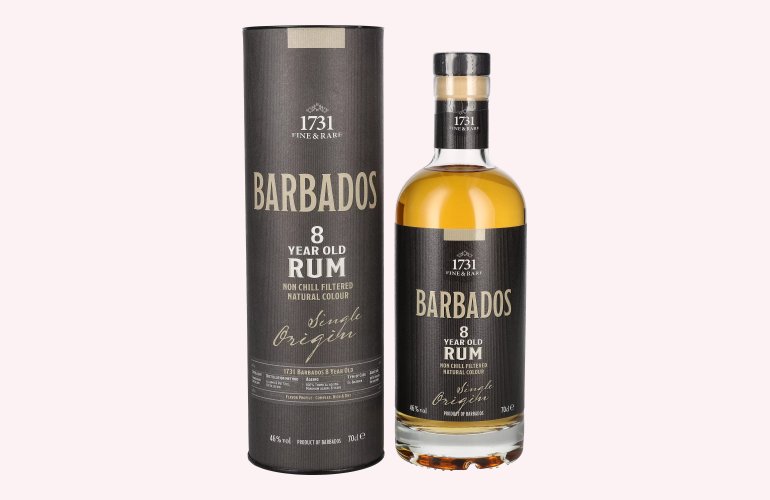 1731 Fine & Rare BARBADOS 8 Years Old Single Origin Rum 46% Vol. 0,7l in Geschenkbox
