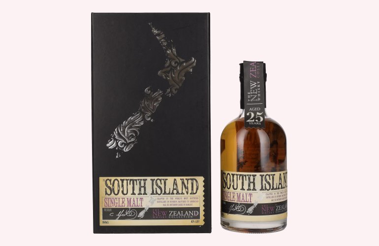 The New Zealand Whisky 25 Years Old SOUTH ISLAND Single Malt 40% Vol. 0,35l in Giftbox