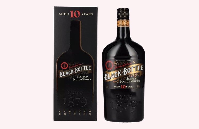 Black Bottle 10 Years Old Blended Scotch Whisky 40% Vol. 0,7l in Giftbox