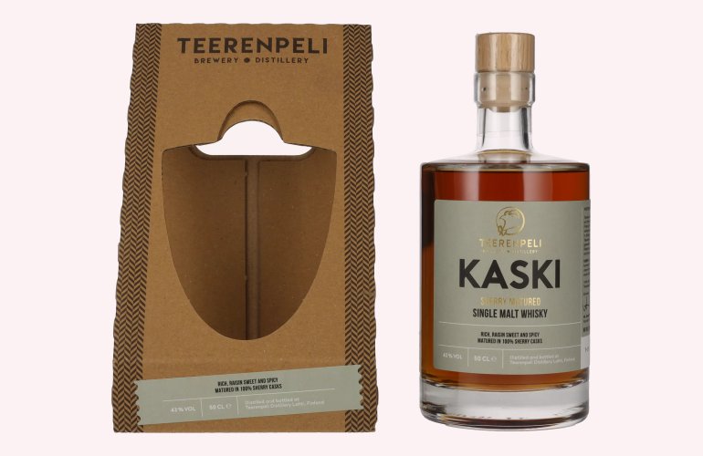 Teerenpeli KASKI Distiller's Choice Single Malt Whisky 100% Sherry Cask 43% Vol. 0,5l in Geschenkbox