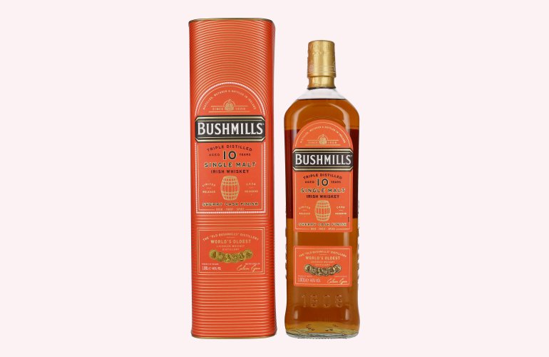 Bushmills 10 Years Old Single Malt Irish Whiskey SHERRY CASK Finish 46% Vol. 1l in Geschenkbox