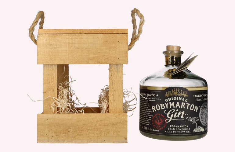 Roby Marton Gin Original Italian Premium Dry 47% Vol. 2l in Holzkiste
