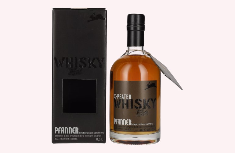 Pfanner X-Peated Single Malt Whisky 46% Vol. 0,5l in Geschenkbox