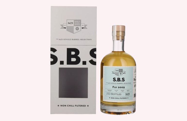 1423 S.B.S FIJI Rum Single Barrel Selection 2009 57% Vol. 0,7l in Geschenkbox