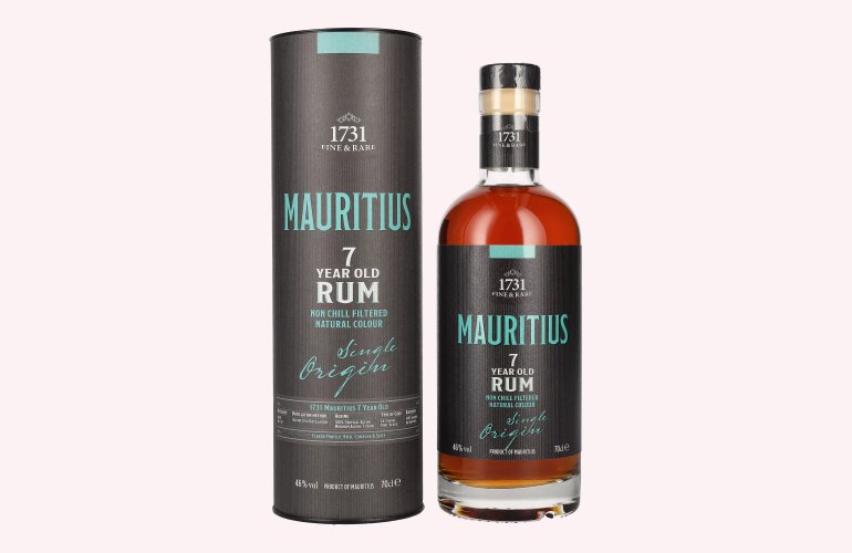 1731 Fine & Rare MAURITIUS 7 Years Old Single Origin Rum 46% Vol. 0,7l in Geschenkbox