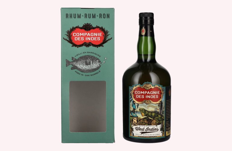 Compagnie des Indes West Indies 8 Years Old Blended Rum 40% Vol. 0,7l in Giftbox