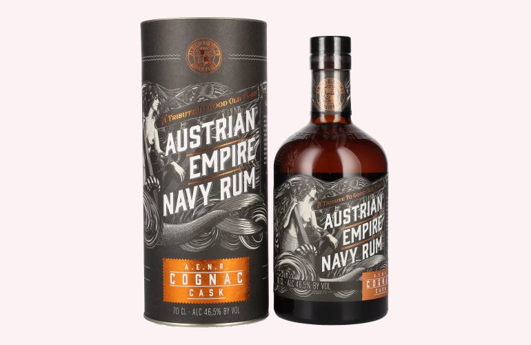 Austrian Empire Navy Rum COGNAC CASK 46,5% Vol. 0,7l in Geschenkbox