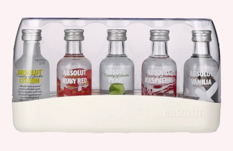 Absolut Vodka FLAVORED FIVE Miniature Set 40% Vol. 5x0,05l