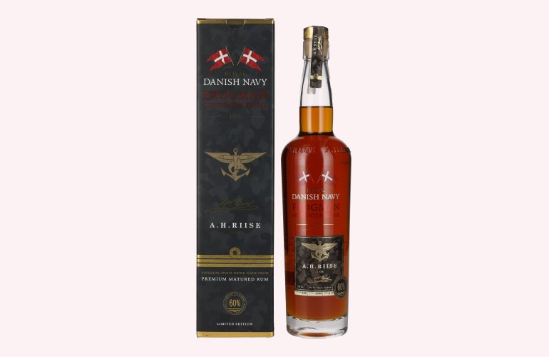 A.H. Riise Royal DANISH NAVY FROGMAN Conventus Ranae Superior Spirit Drink 60% Vol. 0,7l in Geschenkbox