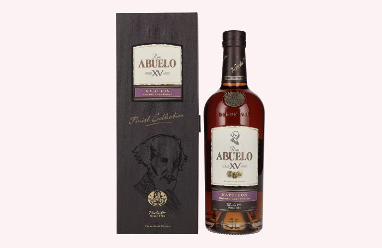 Ron Abuelo Añejo XV Años NAPOLEON Cognac Cask Finish 40% Vol. 0,7l in Giftbox