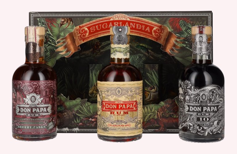 Don Papa Rum Gift Set 42,7% Vol. 3x0,2l in Giftbox