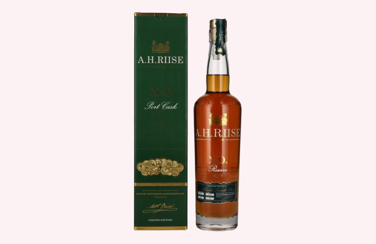 A.H. Riise X.O. Reserve Port Cask Rum - Old Edition 45% Vol. 0,7l in Geschenkbox