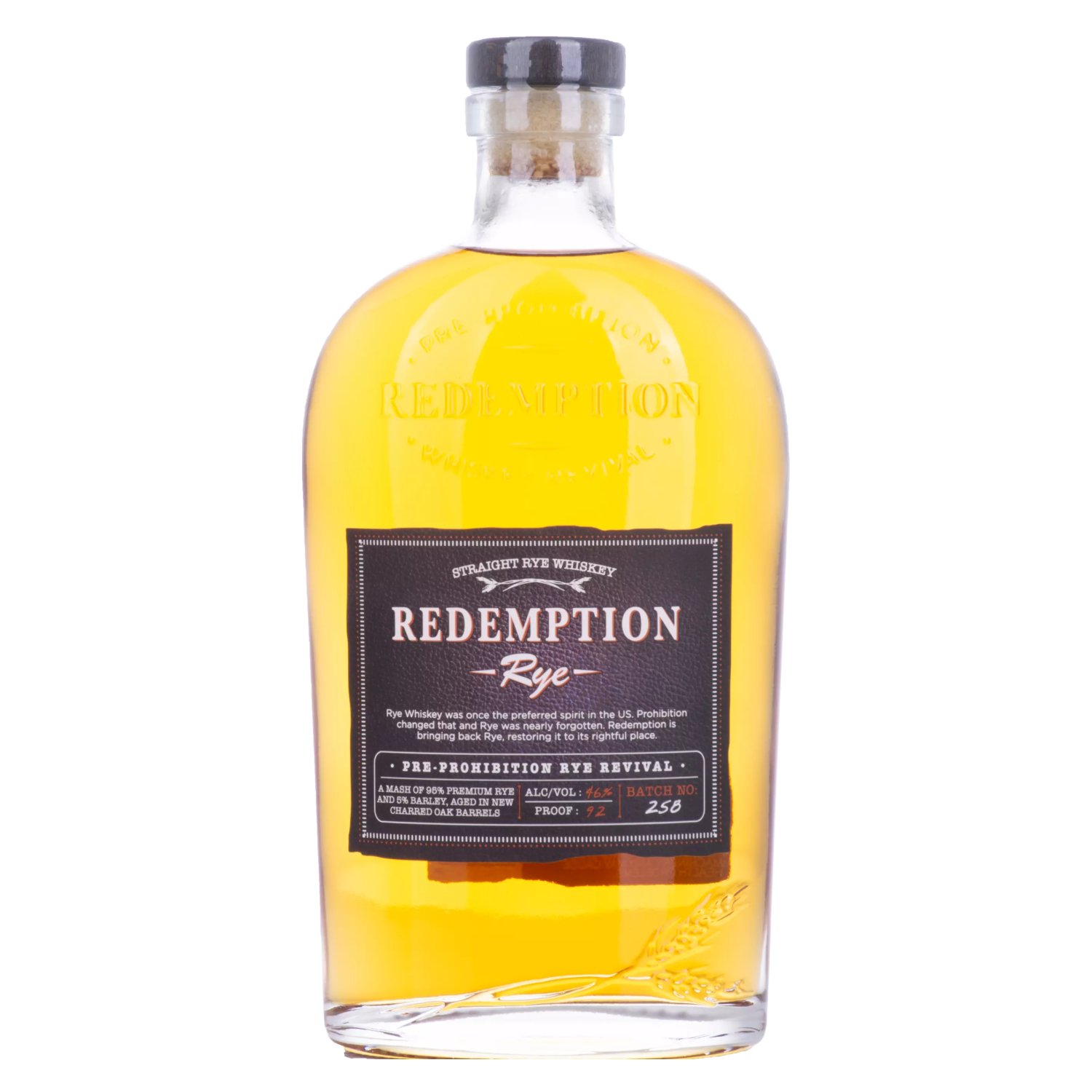 Redemption Rye Pre Prohibition Rye Revival 46 Vol 0 7l